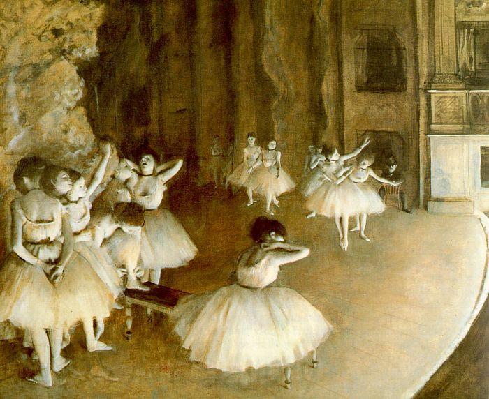 Edgar Degas Ballet Rehearsal on Stage Spain oil painting art